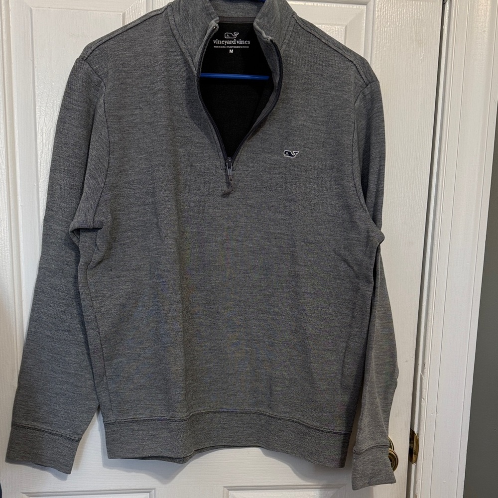 Vineyard Vines Men's Heather Gray Half-Zip Pullover